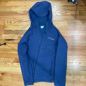 Columbia Mens Shell Jacket - Zip Up Windbreaker - Blue - Medium